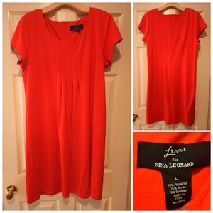 "Lennie" for Nina Leonard, Mini/Midi Box Dress, Size L